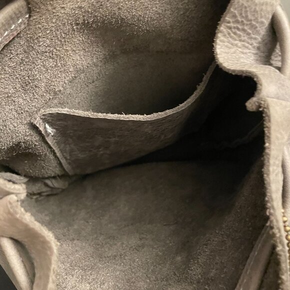 Frank & Co. Leather Crossbody Bucket Bag Women's Gray  Casual Everyday Classic - Picture 5 of 10